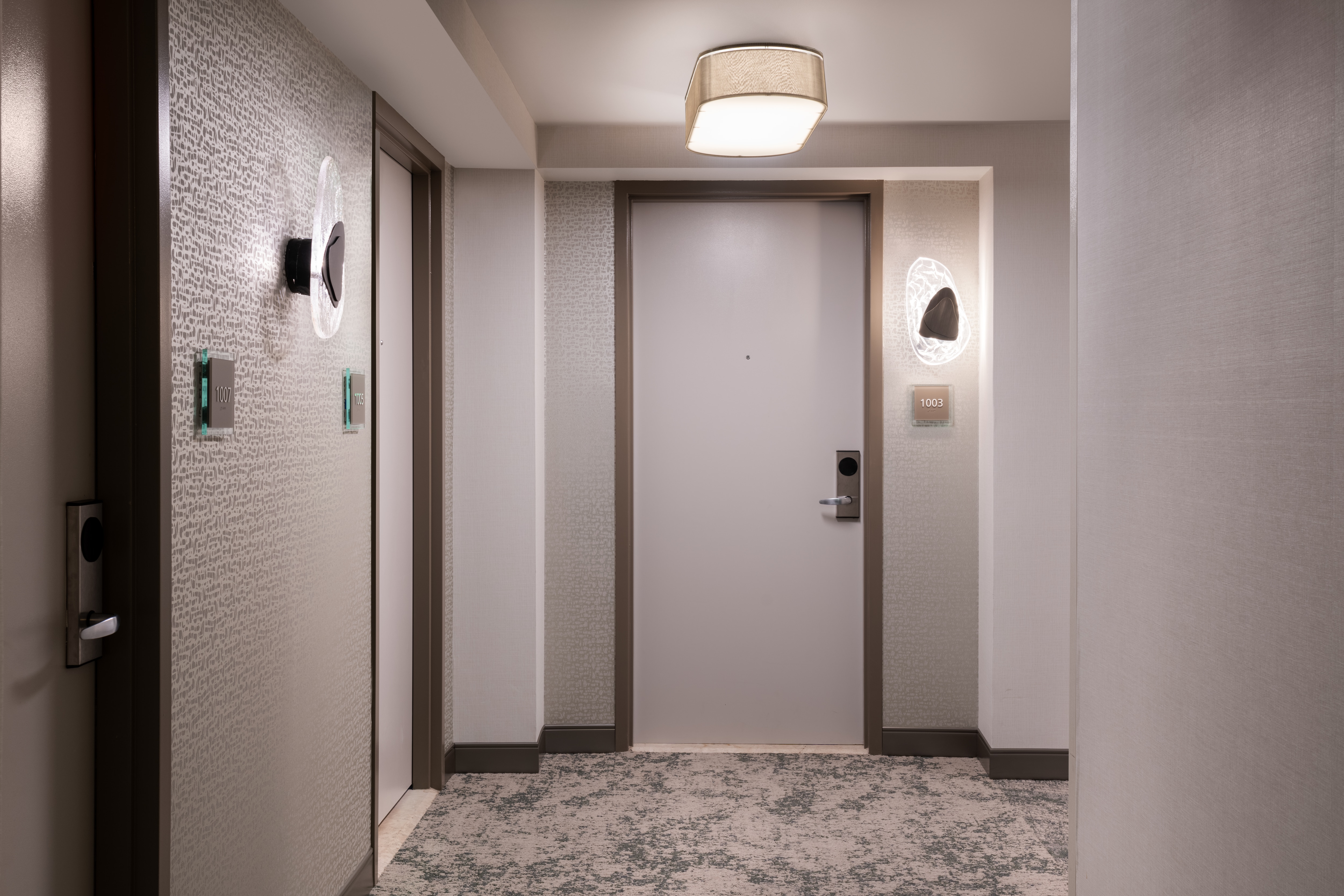 Hallway and guest room doors