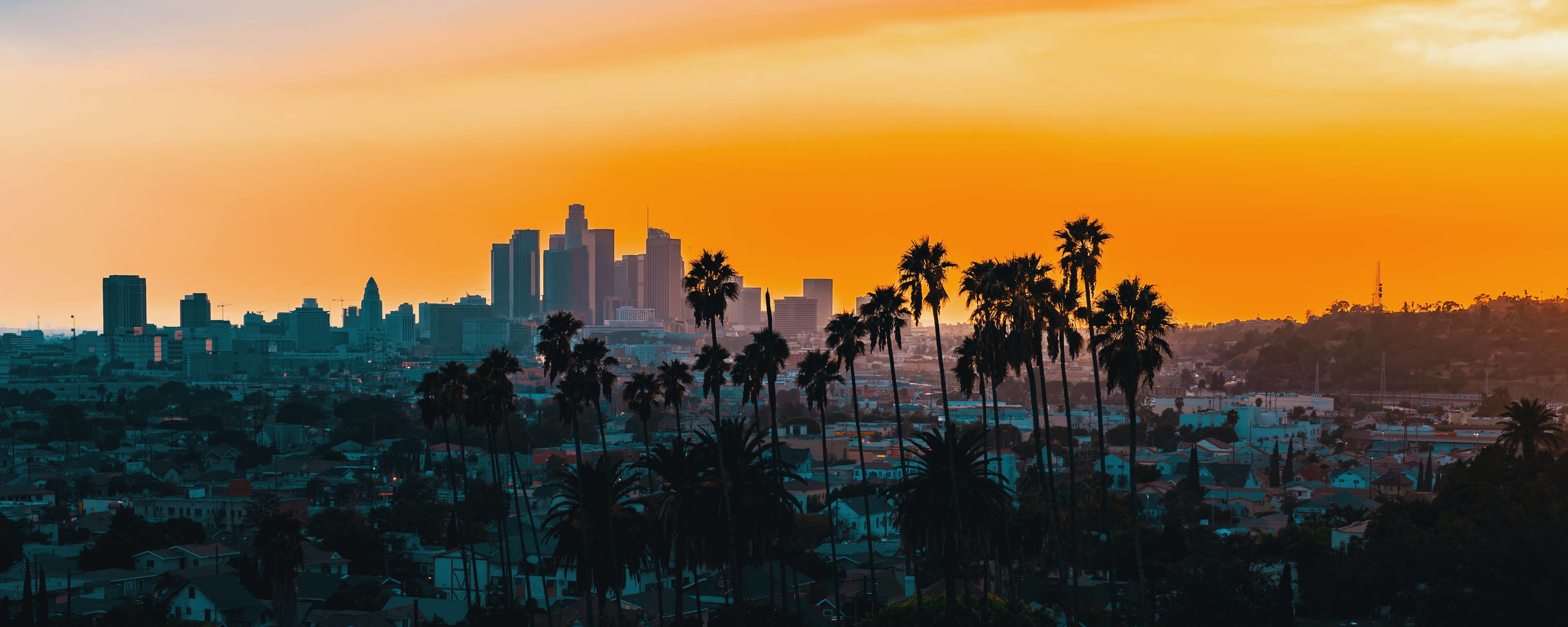 Los Angeles at sunset.